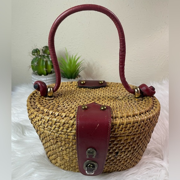 Bags Rare Vintage In The 6s Etienne Aigner Handmade Wicker Basket